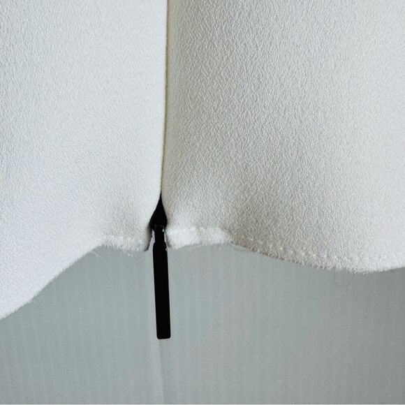 MSGM Cady Sweetheart blouse white long sleeve double crepe cady size 10 US - Picture 7 of 14